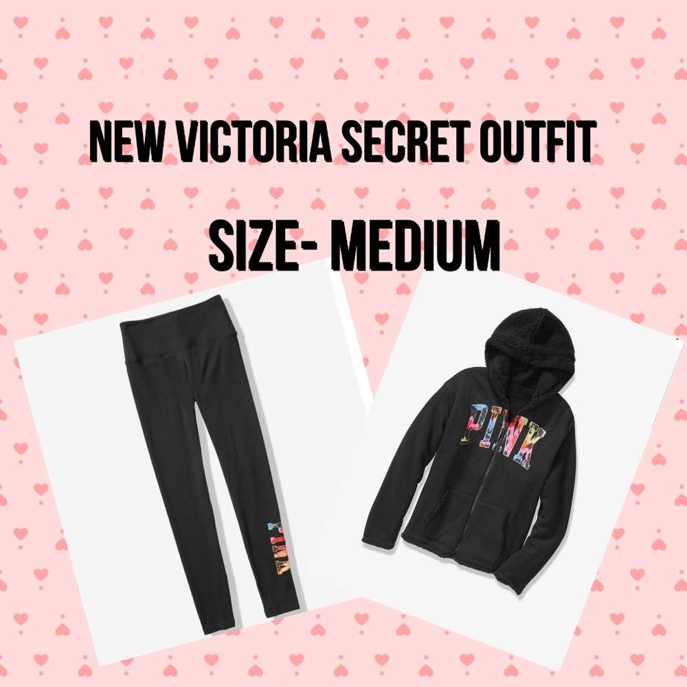 🎄Victoria Secret Tie-Dye Sherpa & Legging set🎄